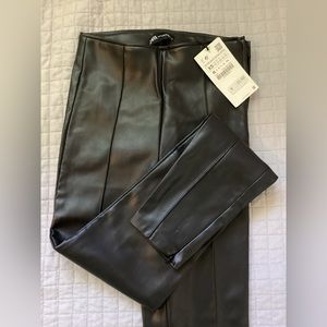 Faux Leather Leggins Zara